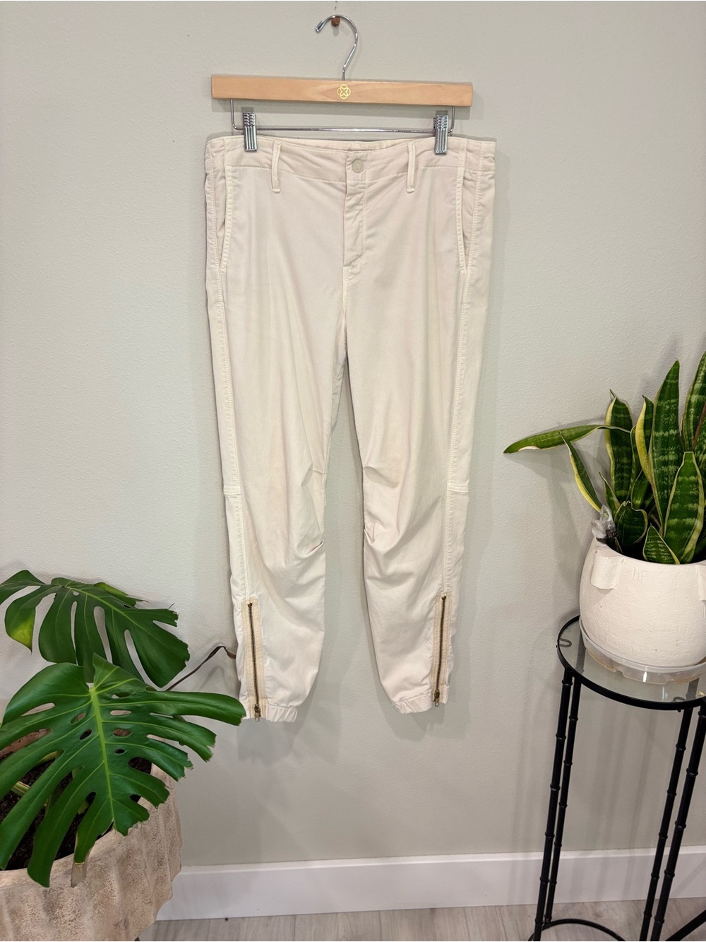 MOTHER | The Misfit | A Walk In The Park Cream Pants | Size 28
